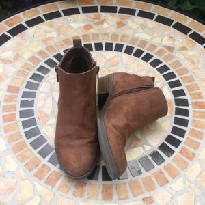 Brown ankle booties